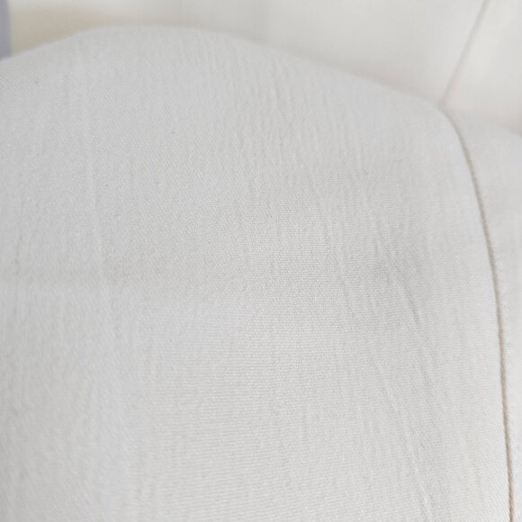 Women's 32" Ivory Dress Pants Cream Textured Pleated Business Casual Office Corp - Picture 8 of 16